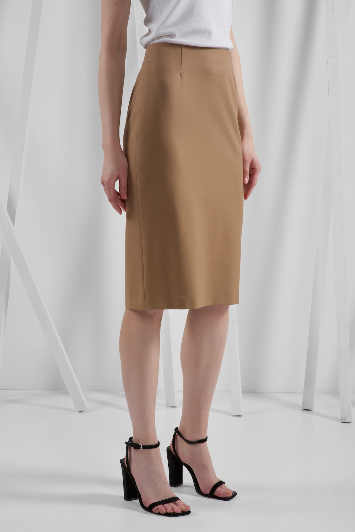 Юбка VASSA&Co, пол женский, цвет коричневый, фото №7