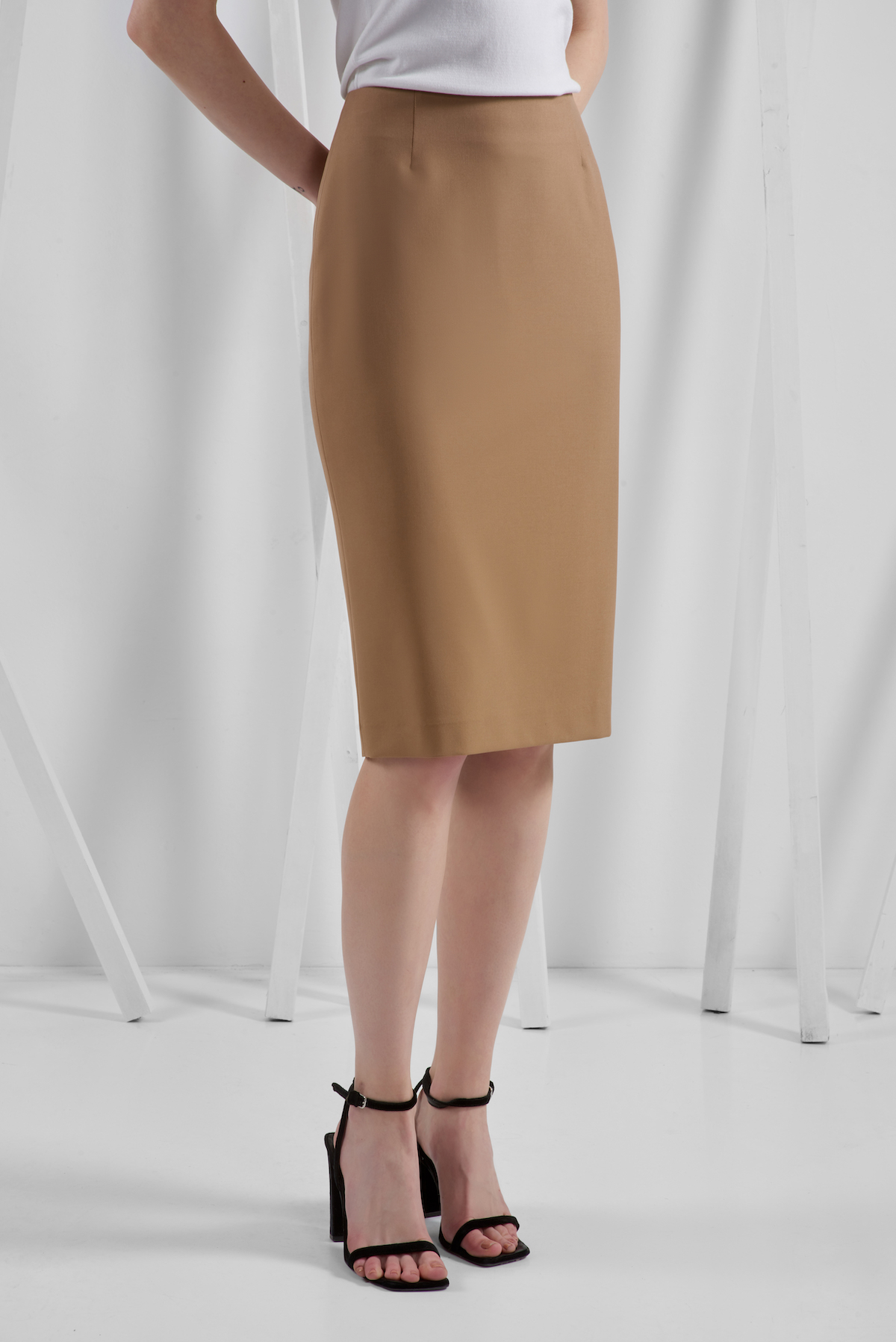 Юбка VASSA&Co, пол женский, цвет коричневый, фото №8