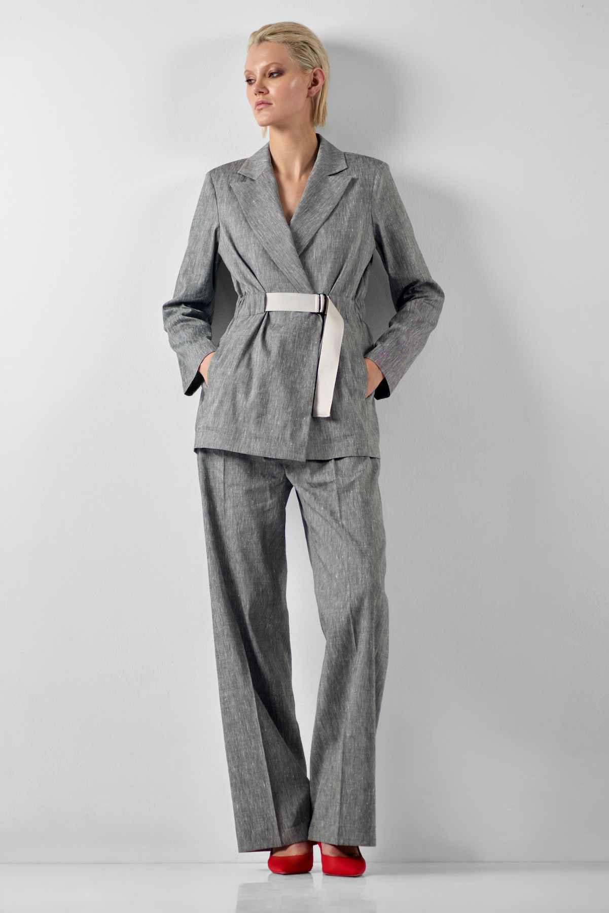 Жакет в сером оттенке VASSA&Co, пол женский, цвет серый