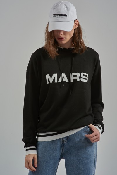 Худи из вязаного трикотажа VASSA CODE, пол женский, цвет черный, фото №2