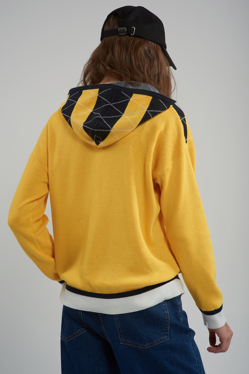 Hoodie VASSA CODE, пол female, цвет yellow, фото №6