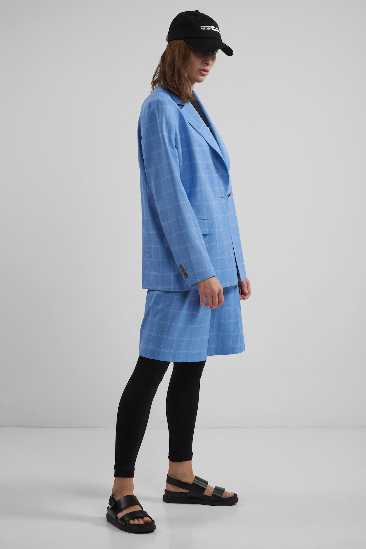 Жакет прямого кроя VASSA CODE, пол женский, цвет голубой, фото №4