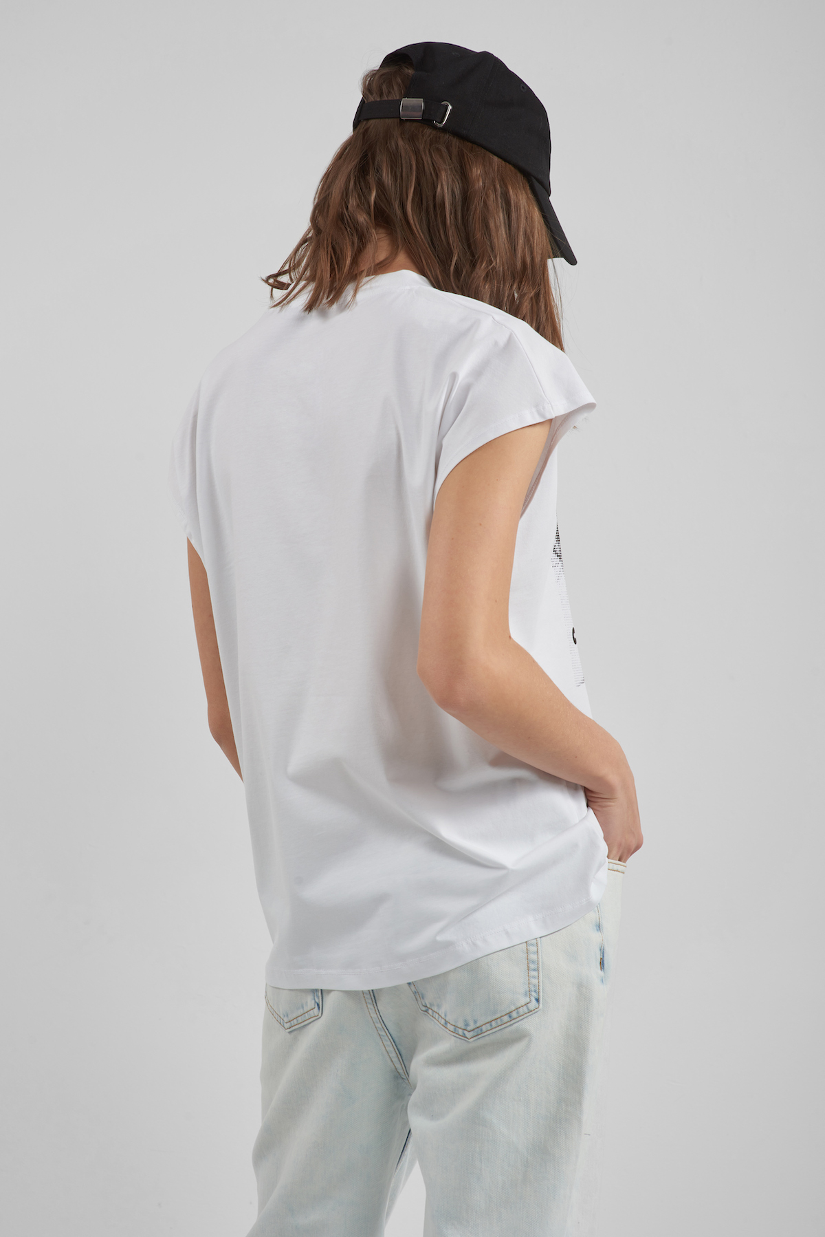 Футболка c принтом VASSA CODE, пол женский, цвет белый