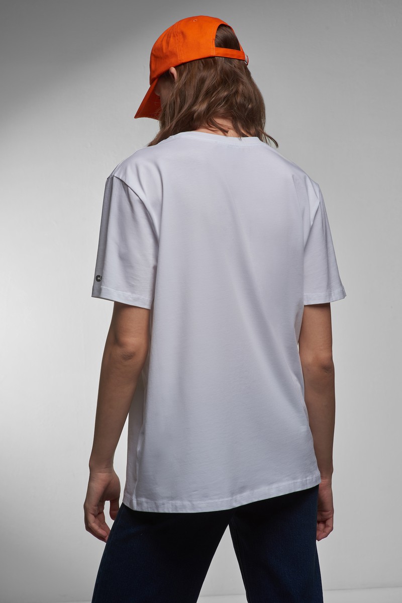 Базовая футболка VASSA CODE, пол женский, цвет белый, фото №5