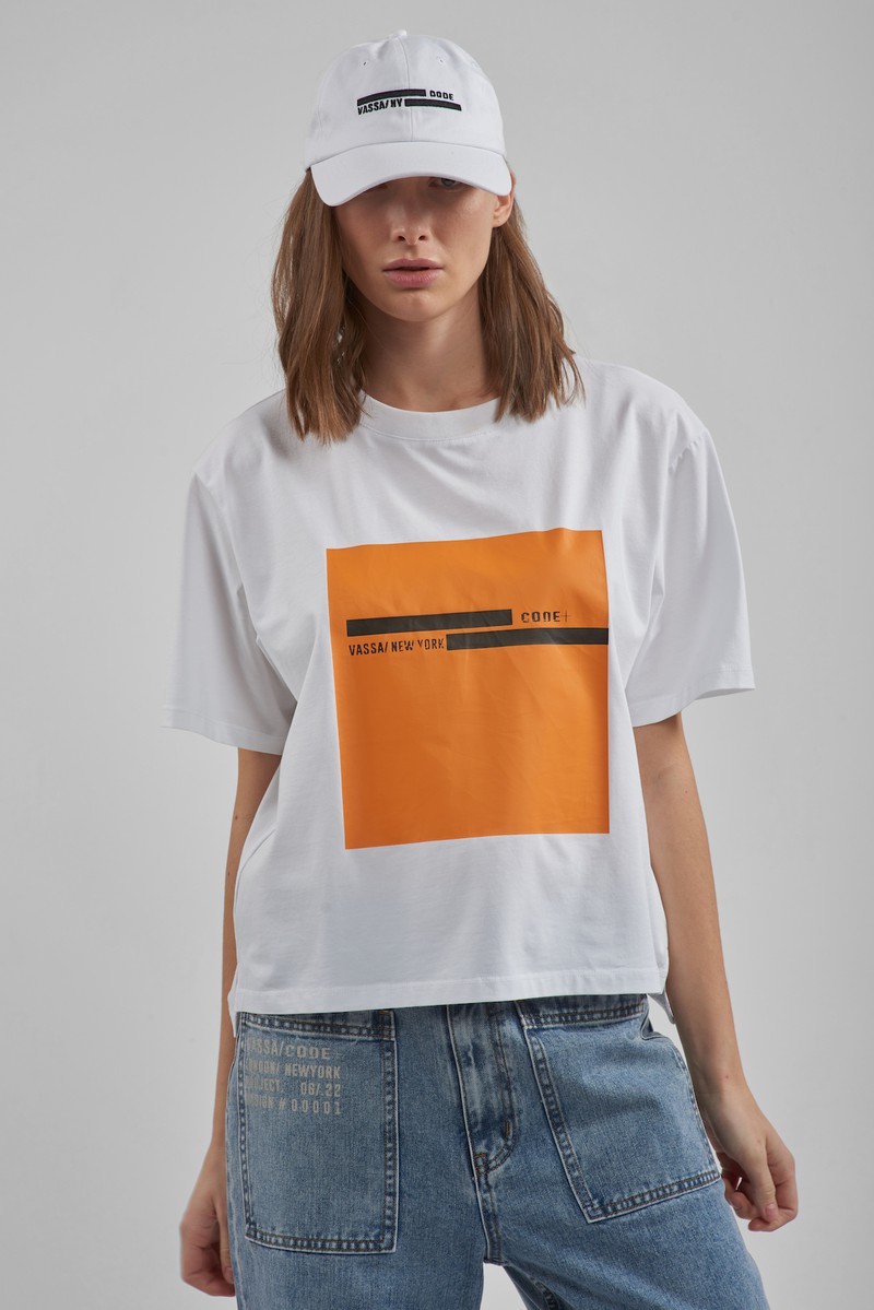 T-shirt VASSA CODE, пол female, цвет white, фото №2