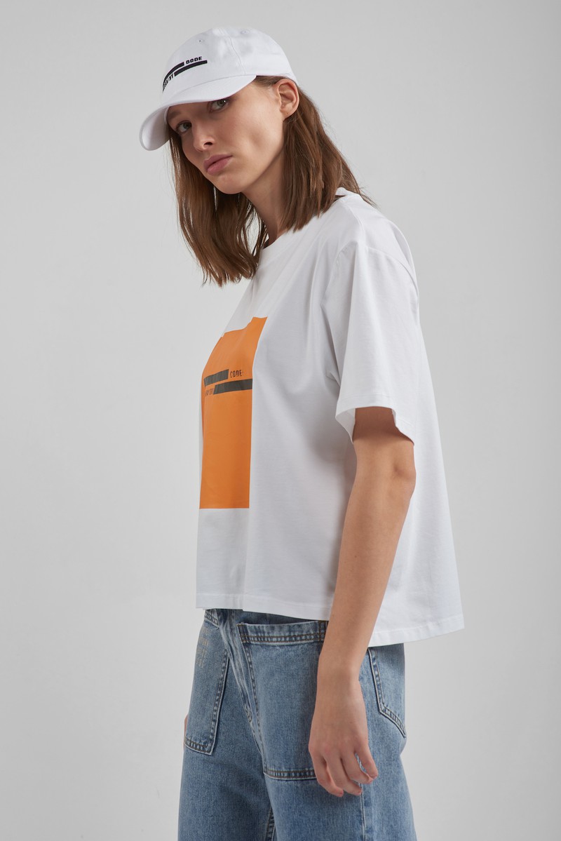 T-shirt VASSA CODE, пол female, цвет white, фото №4