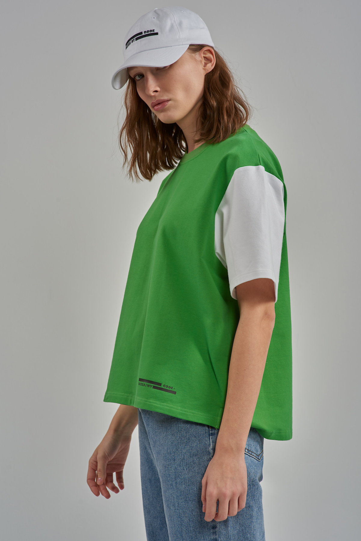 Толстовка с коротким рукавом VASSA CODE, пол женский, цвет зеленый