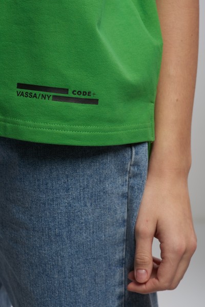 Толстовка с коротким рукавом VASSA CODE, пол женский, цвет зеленый, фото №6