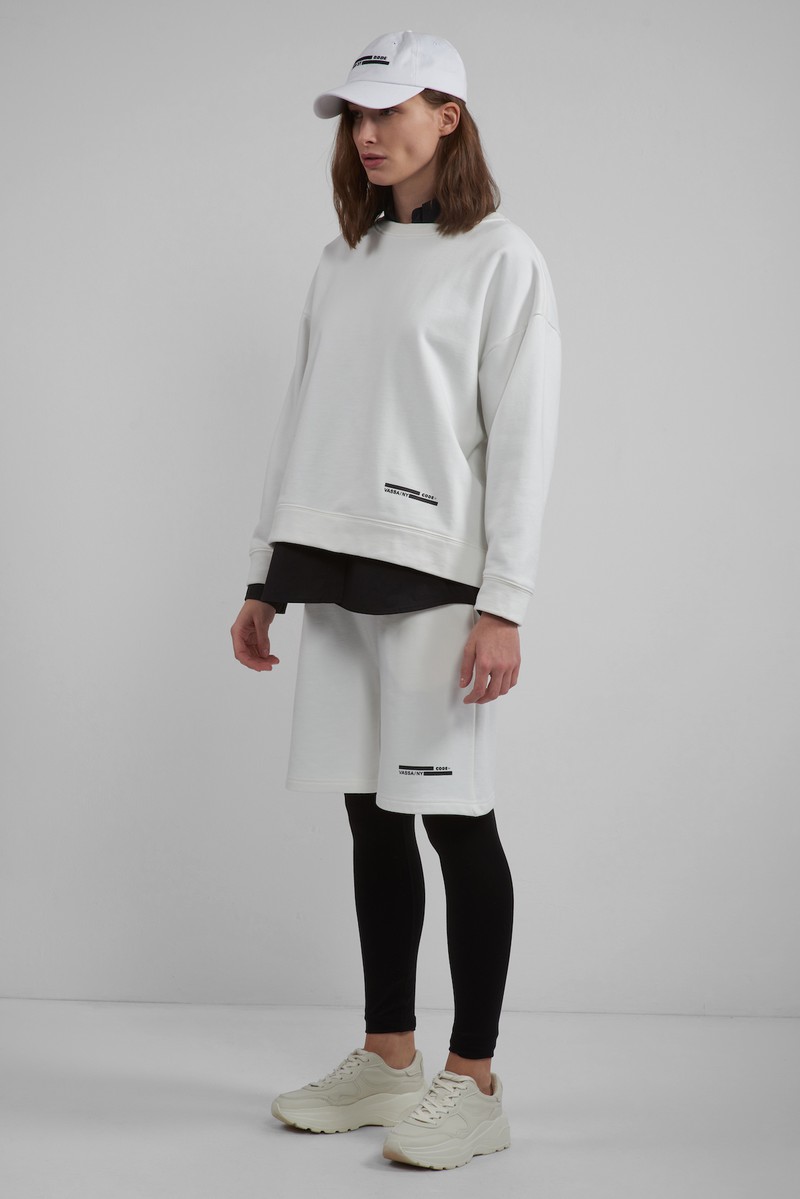 Толстовка oversize VASSA CODE, пол женский, цвет белый, фото №4