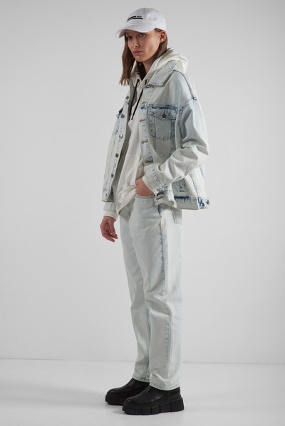 Джинсовая куртка VASSA CODE, пол женский, цвет голубой, фото №4