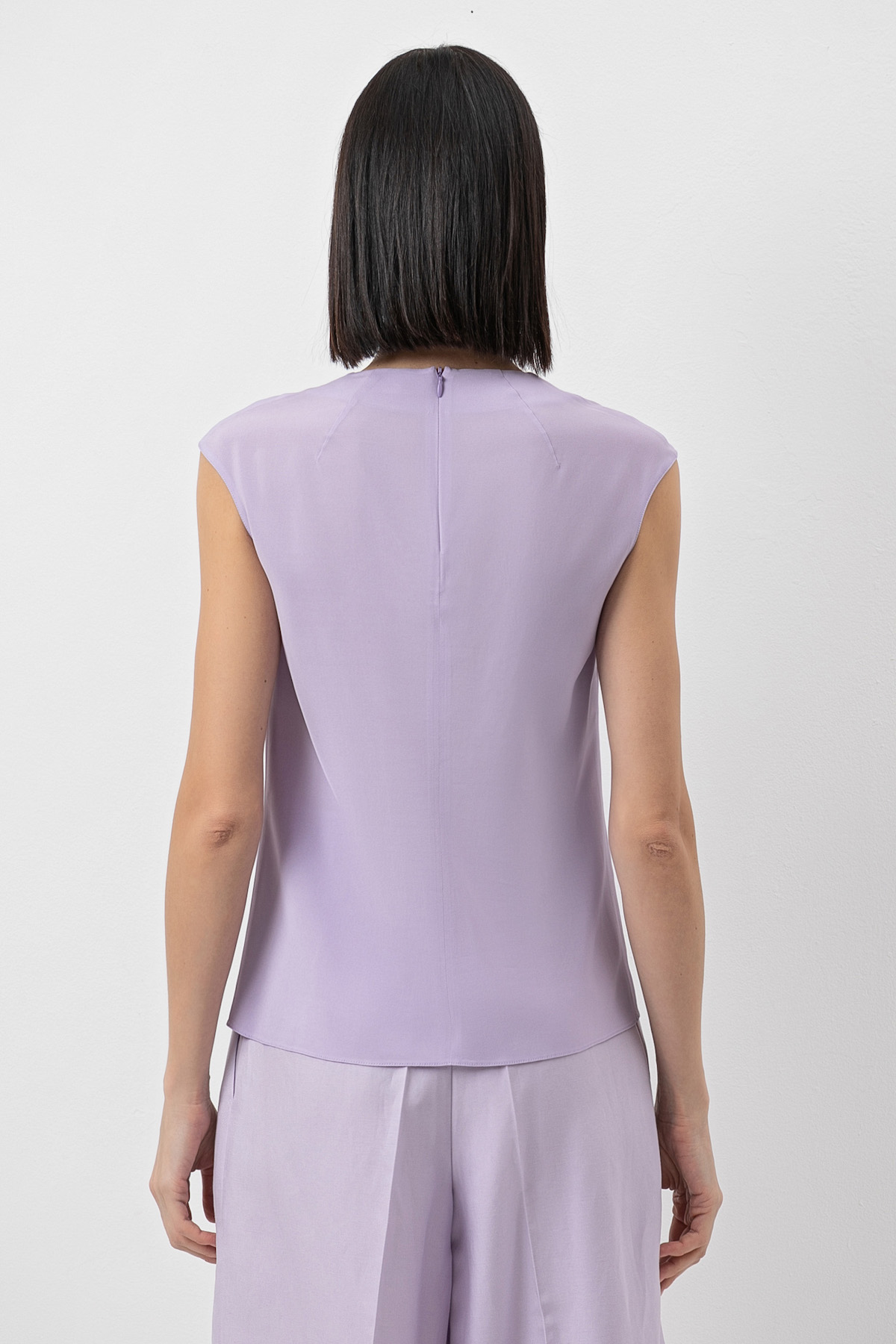 Базовая блузка из вискозы VASSA&Co, пол женский, цвет розовый