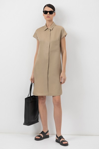 Dress VASSA&Co, пол female, цвет бежевый, фото №2