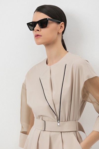 Платье VASSA&Co, пол женский, цвет бежевый, фото №3