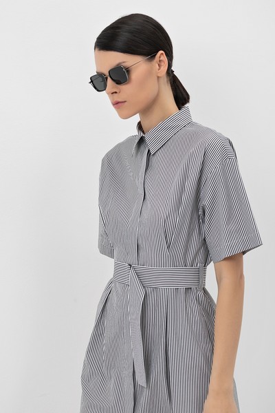 Платье-рубашка VASSA&Co, пол женский, цвет черный, фото №3