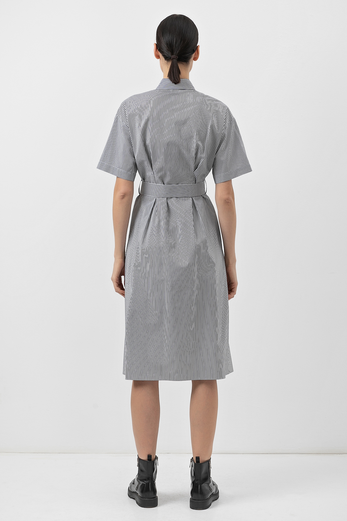 Платье-рубашка VASSA&Co, пол женский, цвет черный