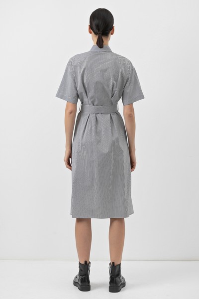 Платье-рубашка VASSA&Co, пол женский, цвет черный, фото №4