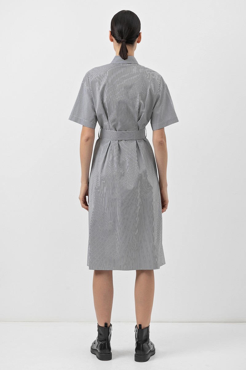 Платье-рубашка VASSA&Co, пол женский, цвет черный, фото №4