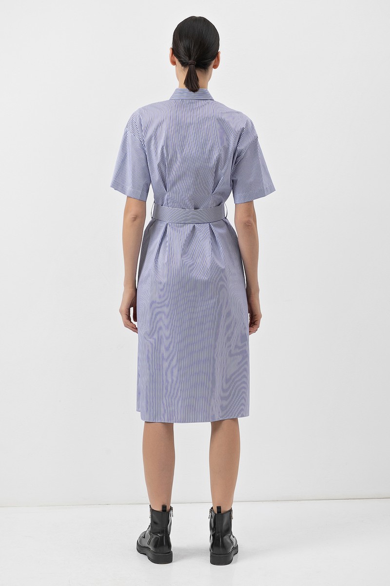 Платье-рубашка в полоску VASSA&Co, пол женский, цвет синий, фото №3