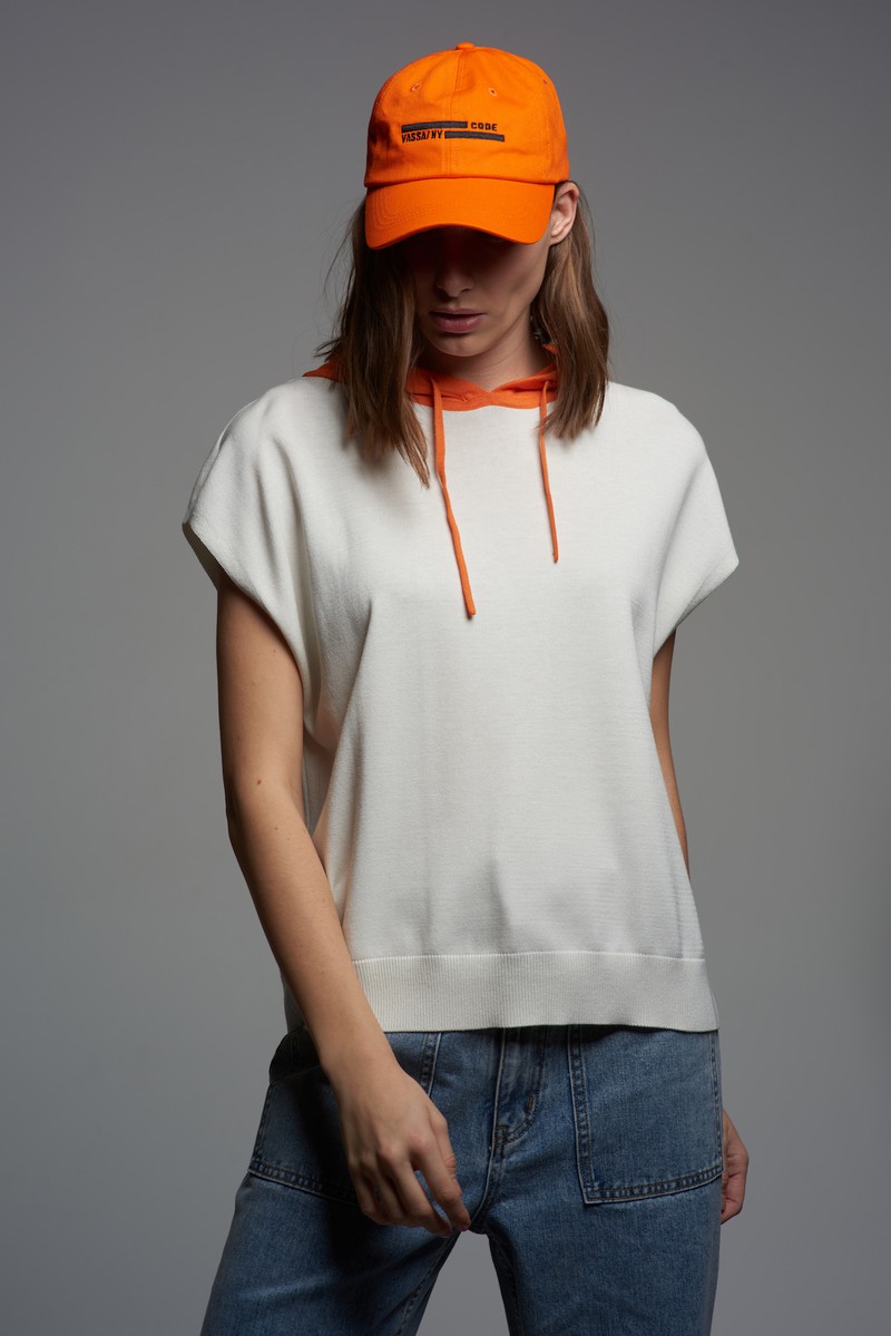 Hoodie VASSA CODE, пол female, цвет white, фото №2