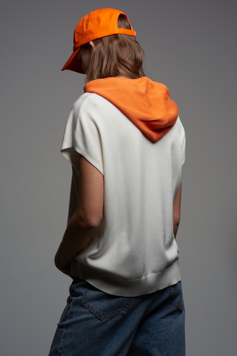 Hoodie VASSA CODE, пол female, цвет white, фото №4