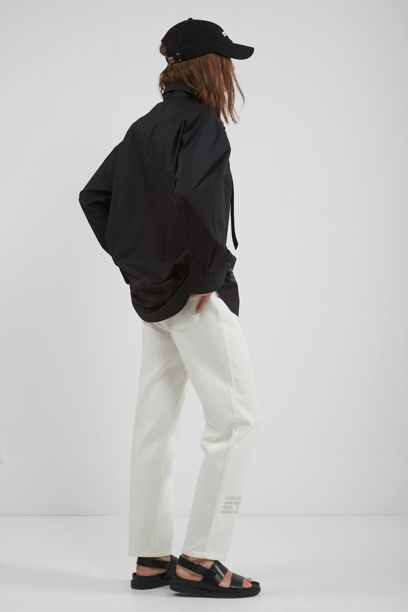 Рубашка с принтом VASSA CODE, пол женский, цвет черный, фото №3