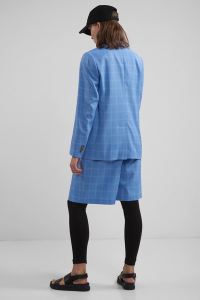 Шорты со складками VASSA CODE, пол женский, цвет голубой, фото №2