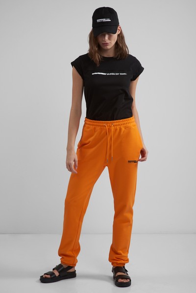Брюки - джоггеры VASSA CODE, пол женский, цвет оранжевый, фото №3