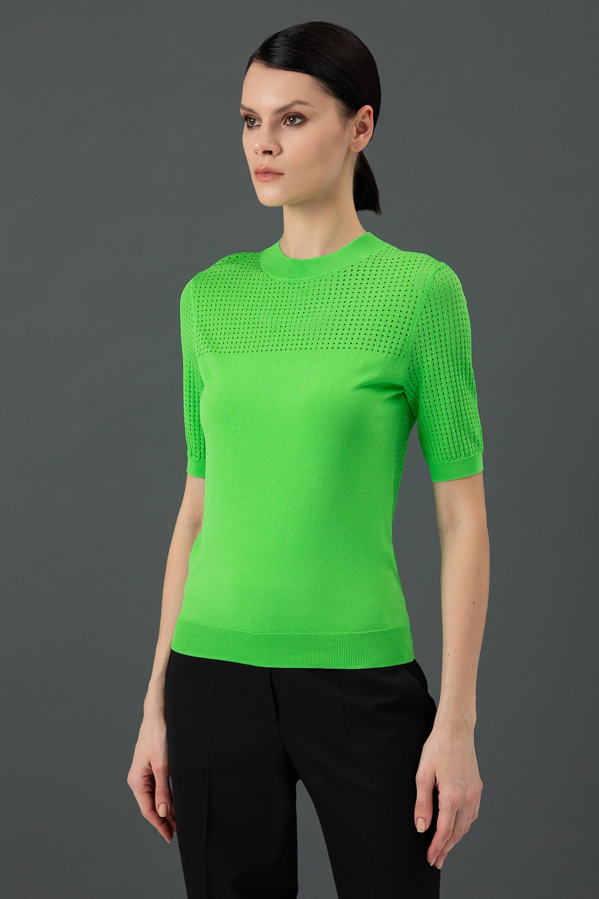 Джемпер VASSA&Co, пол женский, цвет зеленый