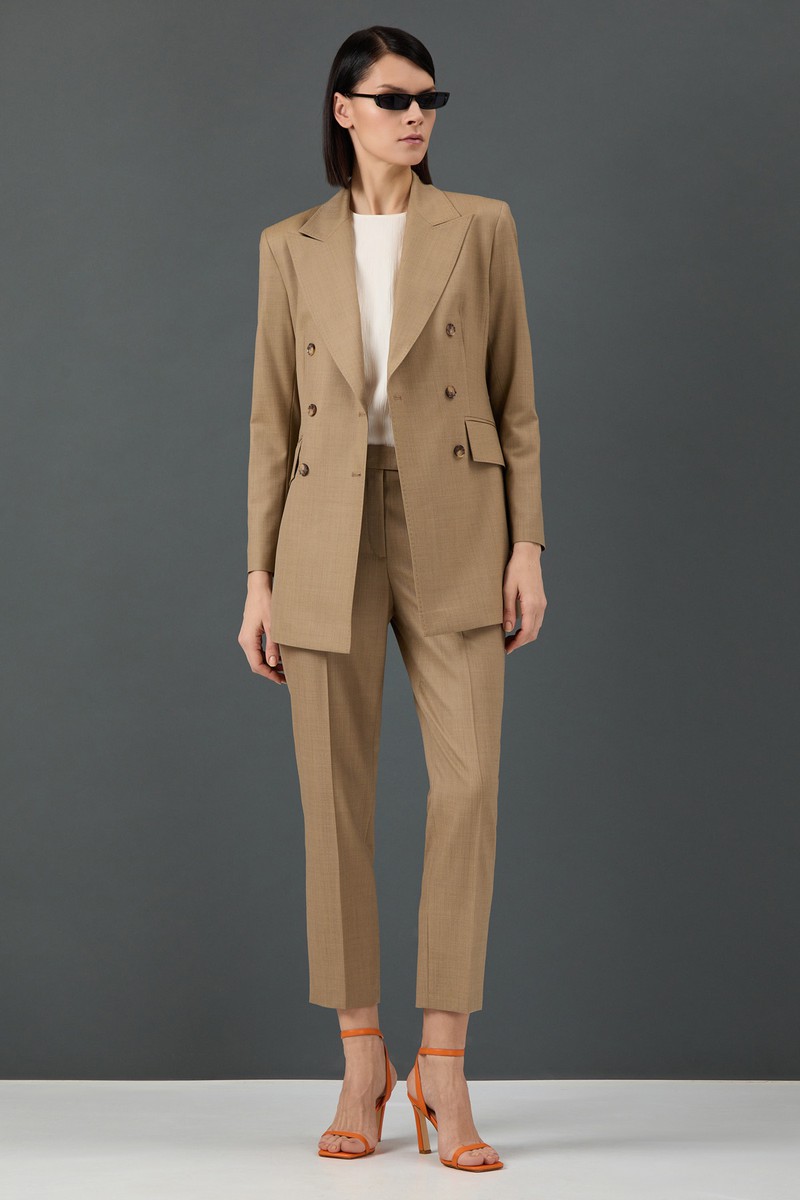 Двубортный жакет VASSA&Co, пол женский, цвет хаки, фото №2