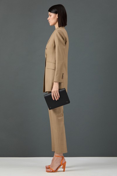 Двубортный жакет VASSA&Co, пол женский, цвет хаки, фото №3