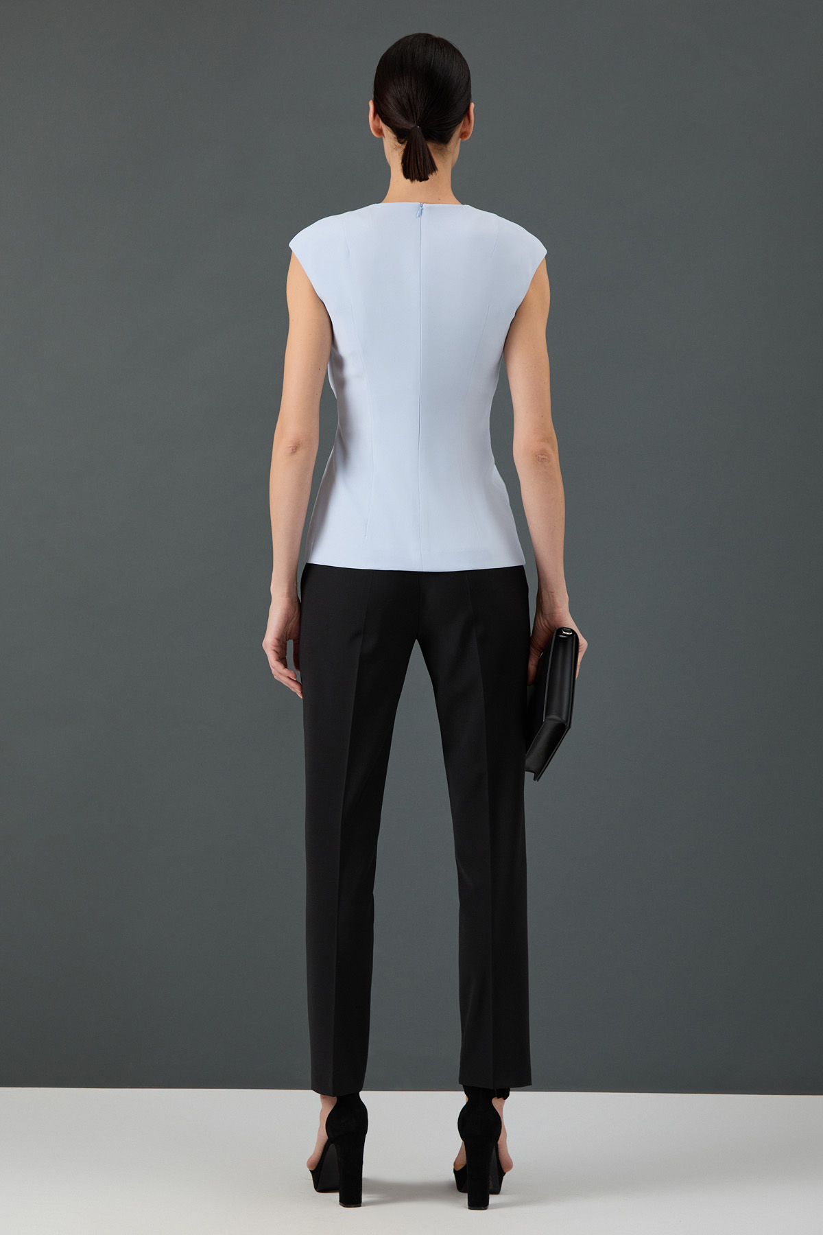 Дизайнерская блузка VASSA&Co, пол женский, цвет голубой, фото №5