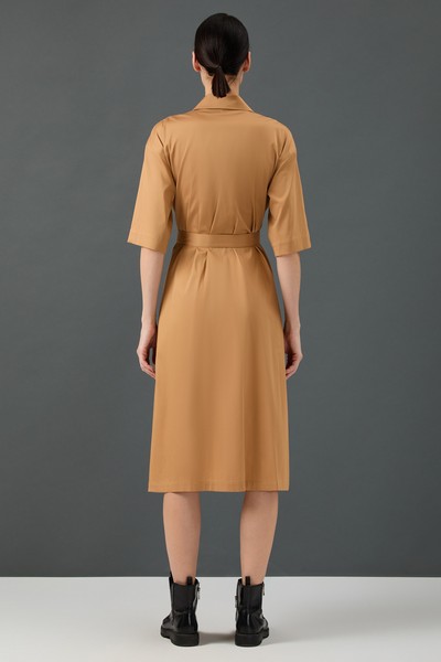 Платье - рубашка VASSA&Co, пол женский, цвет бежевый, фото №5