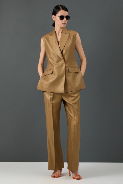 Широкие брюки VASSA&Co, пол женский, цвет хаки, фото №2