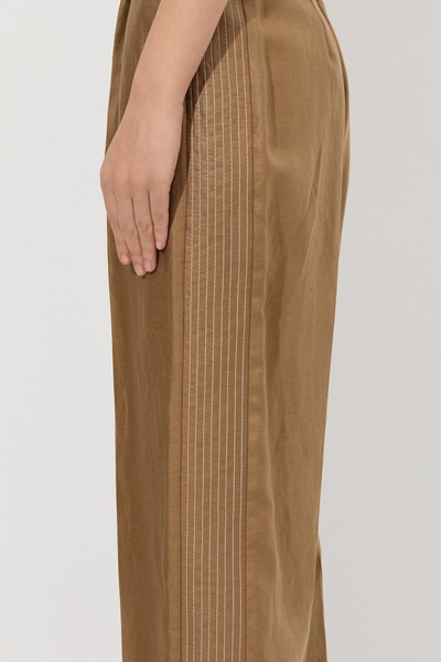 Широкие брюки VASSA&Co, пол женский, цвет хаки, фото №6