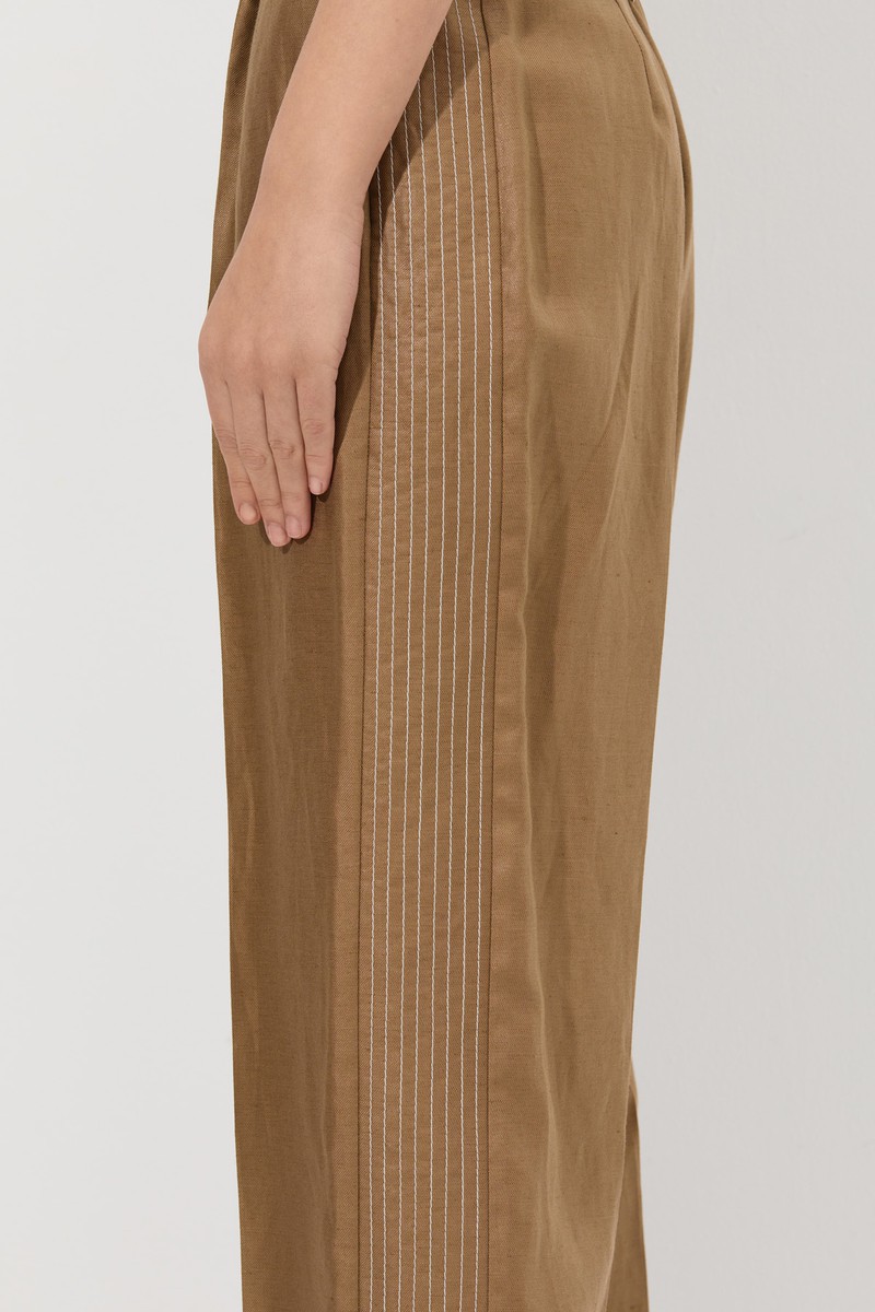 Широкие брюки VASSA&Co, пол женский, цвет хаки, фото №6