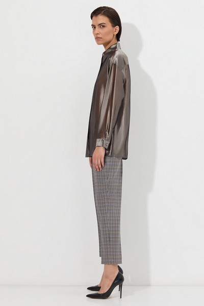 Блузка VASSA&Co, пол женский, цвет коричневый, фото №3