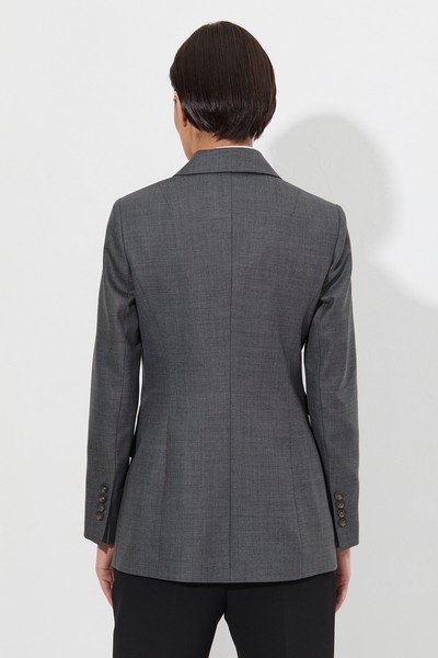 Жакет приталенного кроя VASSA&Co, пол женский, цвет серый, фото №5