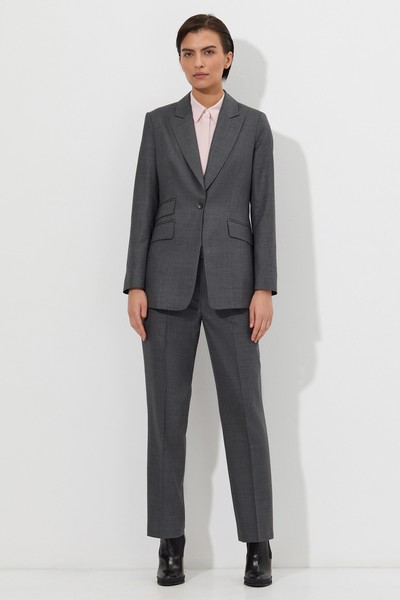 Жакет приталенного кроя VASSA&Co, пол женский, цвет серый, фото №2