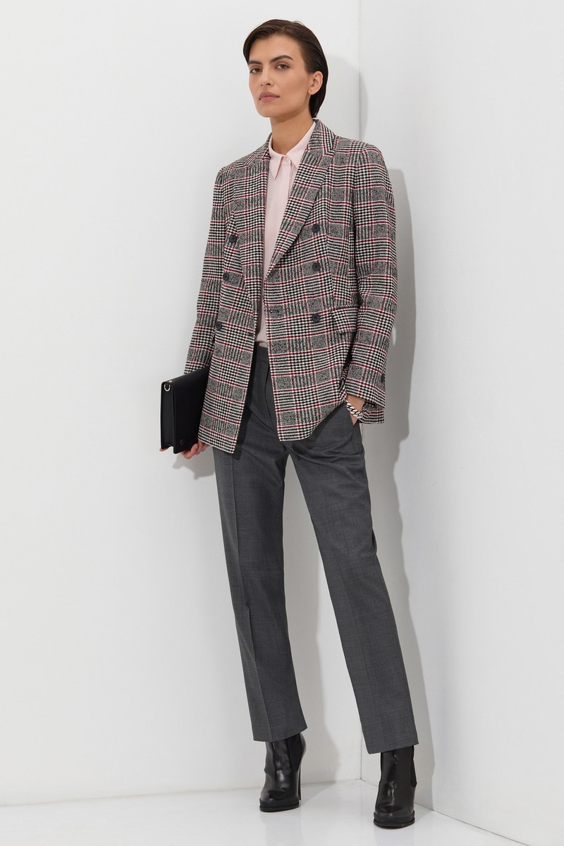 Двубортный жакет VASSA&Co, пол женский, цвет черный, фото №2