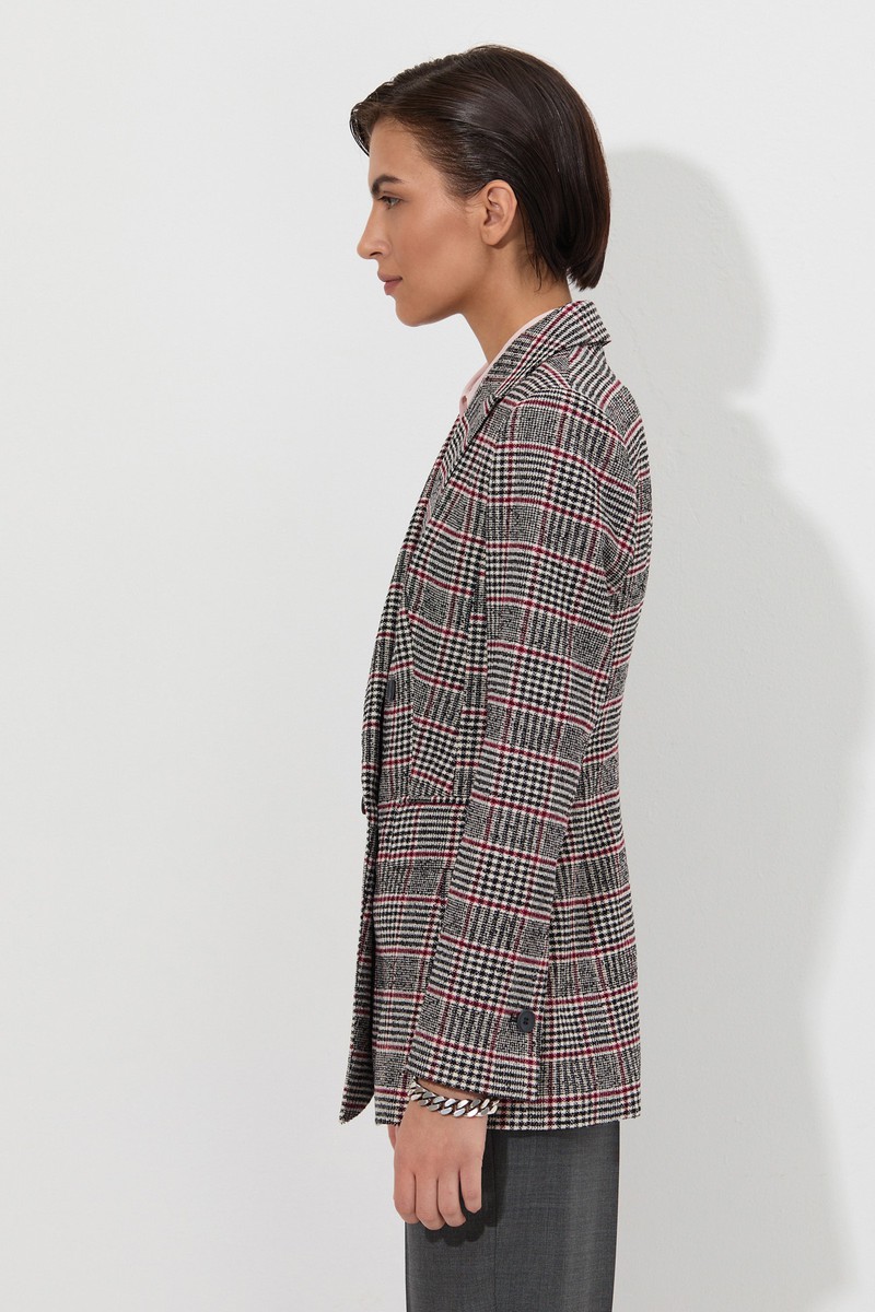 Двубортный жакет VASSA&Co, пол женский, цвет черный, фото №3