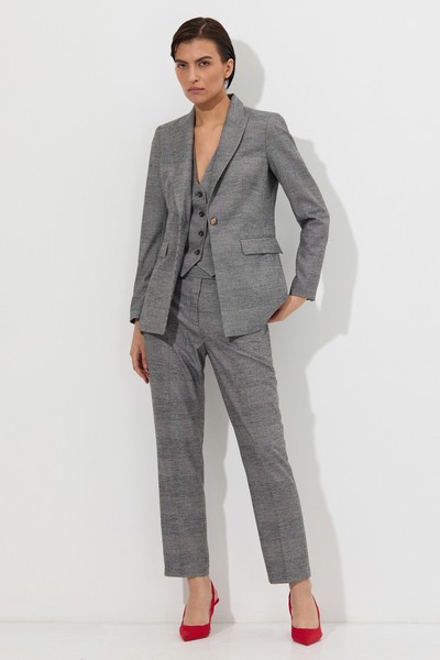 Приталенный жакет VASSA&Co, пол женский, цвет серый, фото №5