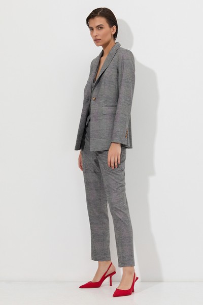 Приталенный жакет VASSA&Co, пол женский, цвет серый, фото №3