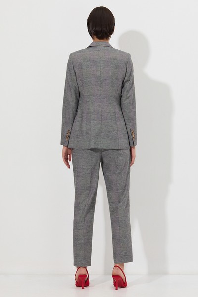 Приталенный жакет VASSA&Co, пол женский, цвет серый, фото №7