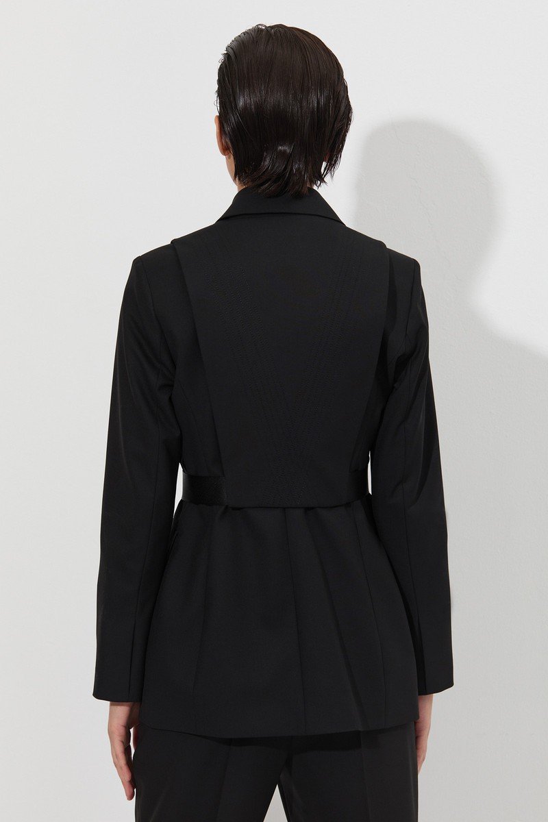 Дизайнерский жакет VASSA&Co, пол женский, цвет черный, фото №4
