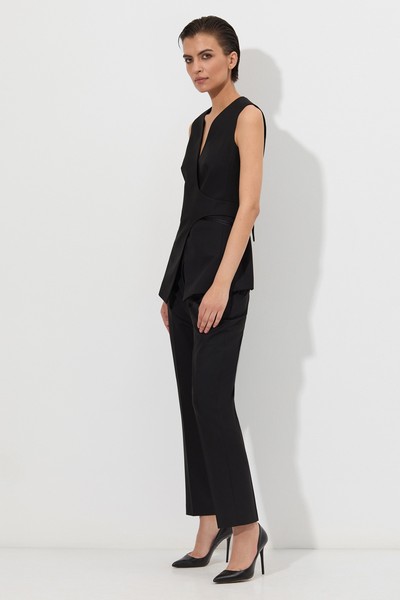 Приталенный жилет VASSA&Co, пол женский, цвет черный, фото №2