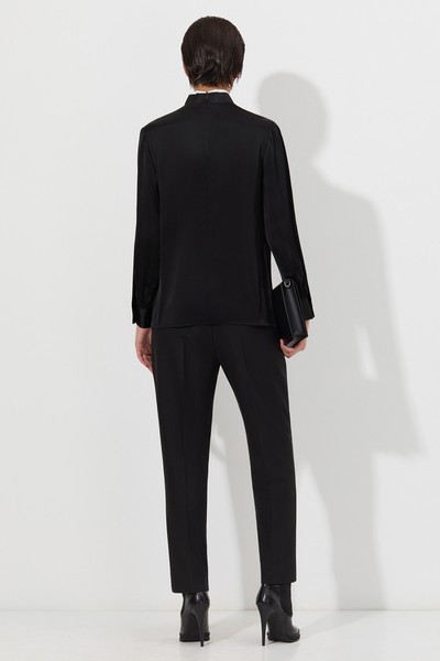 Блузка с воротником - стойкой VASSA&Co, пол женский, цвет черный, фото №6