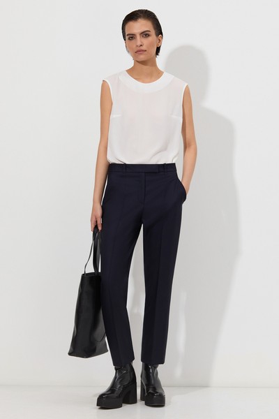 Классические брюки VASSA&Co, пол женский, цвет синий, фото №2
