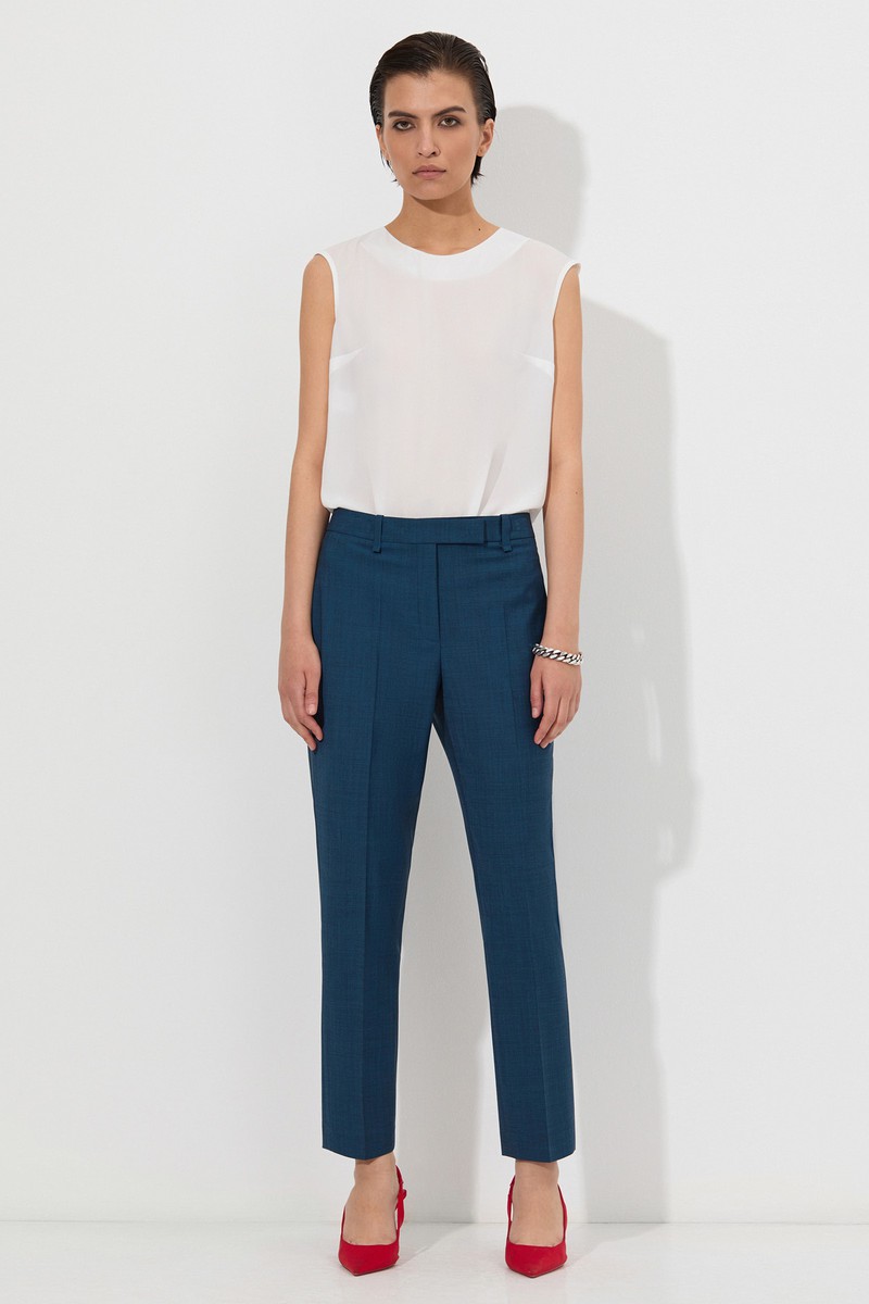 Брюки VASSA&Co, пол женский, цвет синий, фото №3