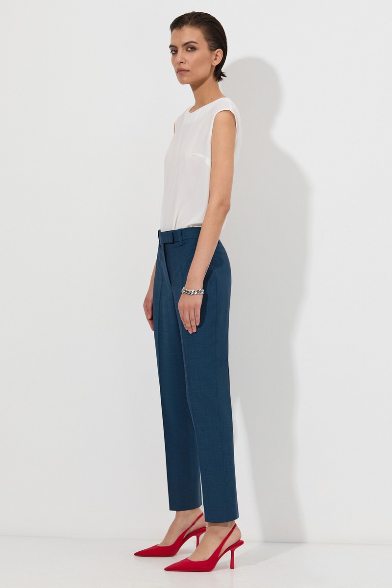 Брюки VASSA&Co, пол женский, цвет синий, фото №2