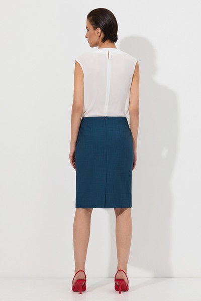 Юбка-карандаш VASSA&Co, пол женский, цвет синий, фото №4